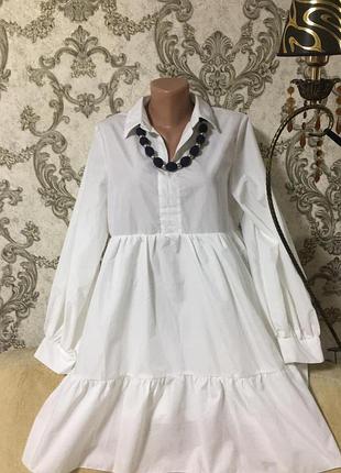 Шикарное белое платье