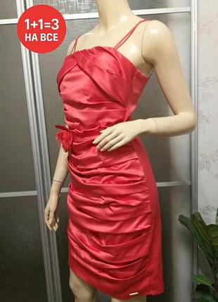 Світло-червона коралова сукня  ✅1+1=3