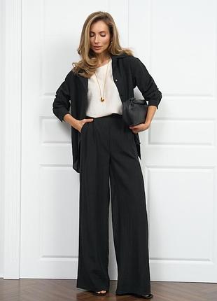 Костюм палаццо та сорочка з преміальної дихаючої тканини