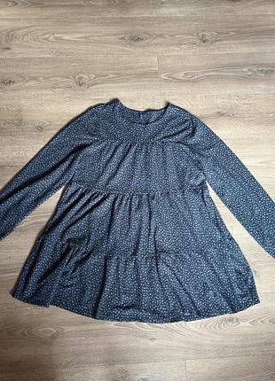 Женское свободное платье на длинный рукав next