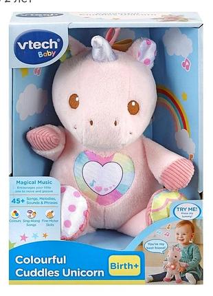 Музыкальный единорог единорог мягкий vtech французский язык светиться интерактивная