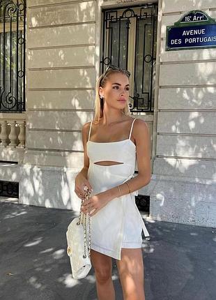 Біла коротка  сукня сарафан xs, s, m zara