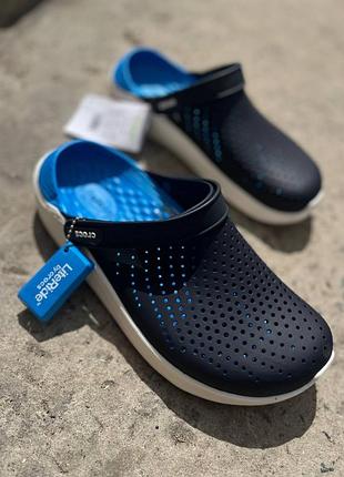 Крокси чоловічі crocs literide navy/white