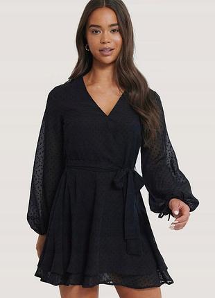 Нова шифонова ярусна сукня плаття na-kd новое шифоновое ярусное платье