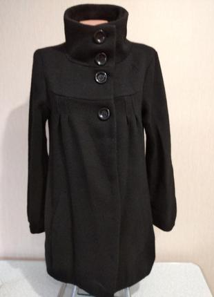 Шерстяное пальто, шарф хомут в подарок