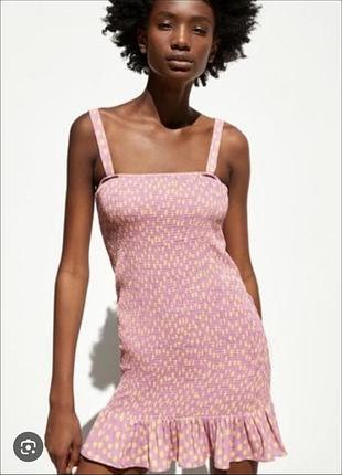 Платье резинка zara
