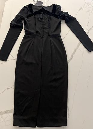 Сукня вечірня чорна asos 38 розмір міді 2