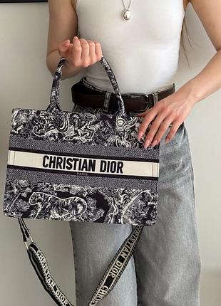 Сумка dior шопер на широкому ремені