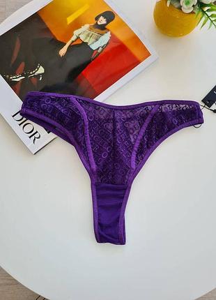 Трусы стринги фиолетовый love to lounge