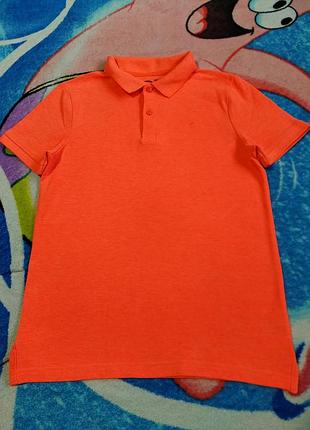Помаранчева,фірмова футболка,поло для хлопчика 11-12 років