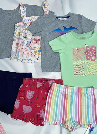 Футболка топ майка топік шорти 2 3 4 роки 92 98 104 см.