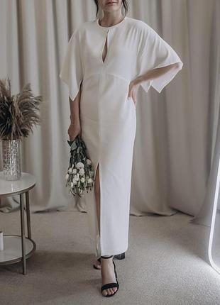 Белое платье massimo dutti