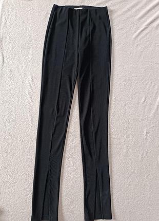 Низкая цена! лосины в рубчик. reserved. xs. брюки женские. брючины. трикотаж. высокая посадка