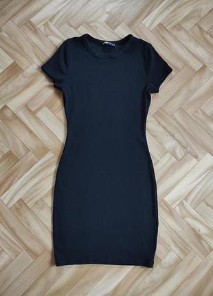 Платье в рубчик