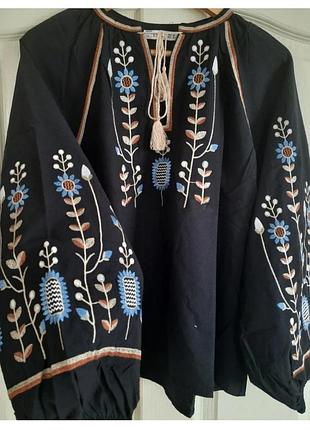 Черная вышиванка красокинок