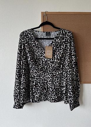 Сорочка блуза леопард жіноча vero moda