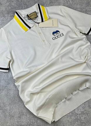 Біле преміальне поло🔥🔥🔥