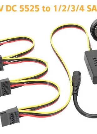 Кабель питания жесткого диска 5525-sata dc 12v 10a 120w до 4-х контактов питания sata hdd