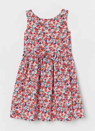 Натуральна сукня в квітковий принт від h&m 9-10y/140cm