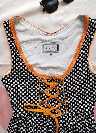 В горох, баварский сарафан, короткое платье, s, 🤩