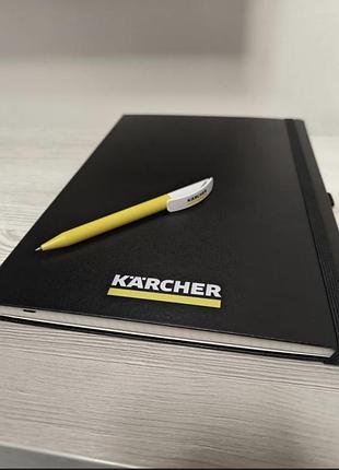 Записна книга кгижка книга щоденник дневник ручка в клітку клетку karcher великий нотатник