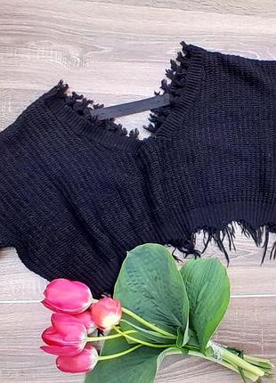 Стильна готична кофта, батал, оверсайз, вкорочена