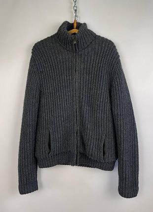 Мужская вязаная куртка свитер trussardi jeans