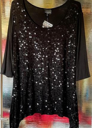 Свитшот блуза туника в пайетку