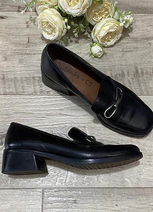 Кожаные туфли, лоферы clarks, р.38,5-39