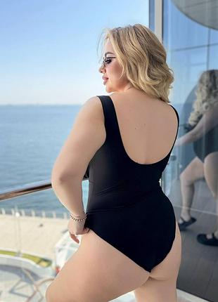 Цельный купальник с бантом 48-58 р-р