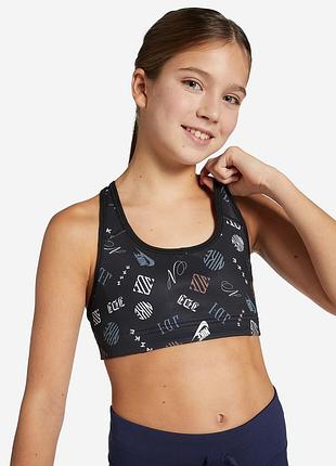 Топ бра спортивный для девочек спорта подростковый  nike dri-fit swoosh