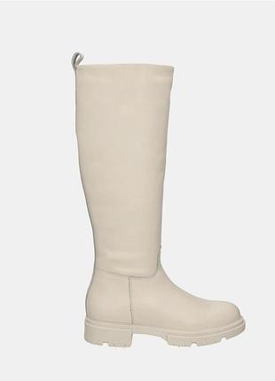 Шкіряні бежеві високі чоботи nelson