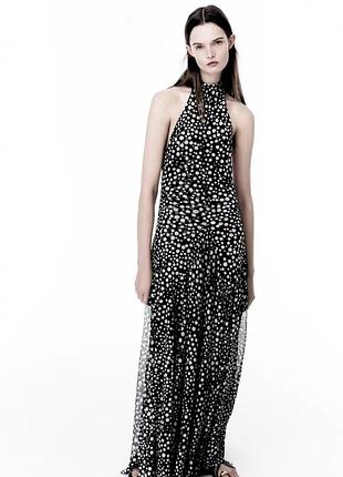 Сукня жіноча в горох довга zara new
