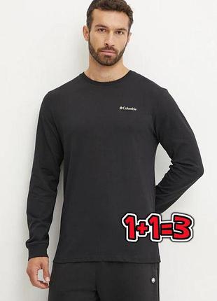 🎁1+1=3 черный мужской термо свитер лонгслив columbia, размер 50 - 52