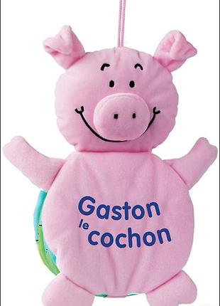 Порося гастон gaston le cochon м'яка книжка-іграшка французький хрюшка свин2 фото