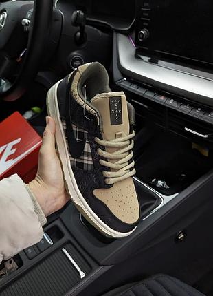 Женские кроссовки nike sb dunk low x travis scott "cactus jack"🔥