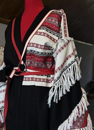 Льняне кімоно максі one size s - l simmishop.handmade3 фото