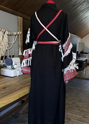 Льняне кімоно максі one size s - l simmishop.handmade4 фото