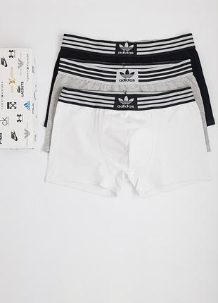 Подарунковий набір боксерів труси-шорти з 3 шт. adidas reluxe с3148 бавовна в коробці  набір: коробк