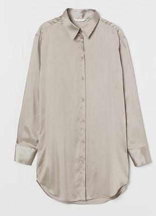 Атласна кежуал сорочка, xl xxl