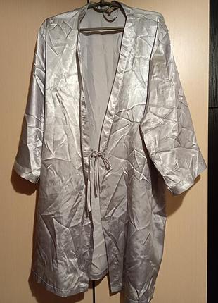 Халат женский атласный, размер 12/14.