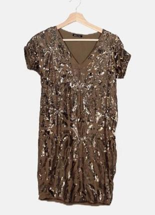 100% шовк вишивка  сукня як новa massimo dutti