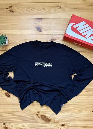 Longsleeve napapijri big center logo легкий лонгслів напапірі