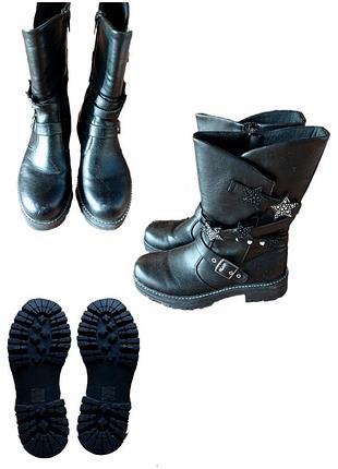 Сапоги женские из итальялии 36 на платформе демисезон