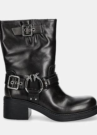 Чобітки pinko шкіра оригінал р 39 р 39.5