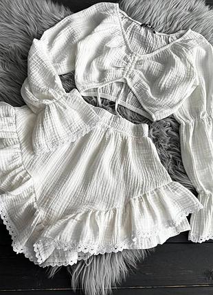 Літній костюм для дівчаток топ та шорти