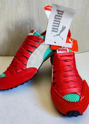Кроссовки женские puma imani mesh красные с зелёным р35,5