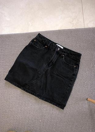 Графітна джинсова спідниця юбка джинс графитовая джинсовая