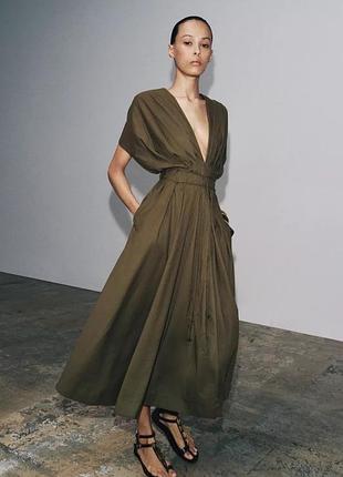 Сукня жіноча хакі zara new