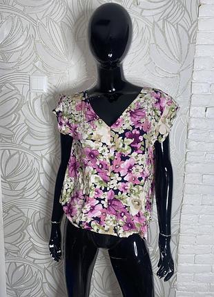 Блуза блузка у квітковий принт just elegance xxxxl 56р